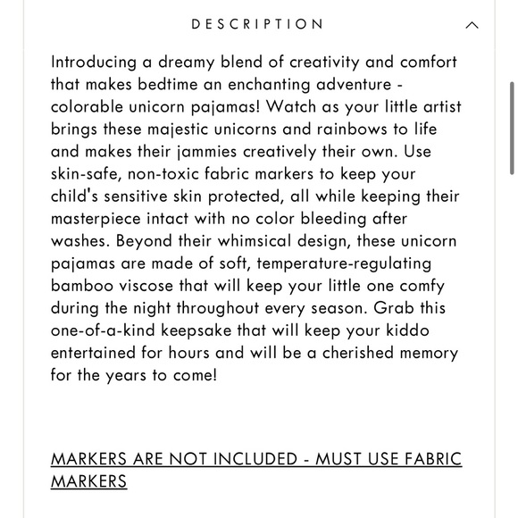 New Caden Lane Color Me Pajamas 2 Piece Set Enchanted Unicorns. Size 4T - Picture 8 of 8